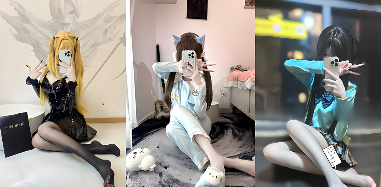 极品二次元少女【次元小汐】大尺度私拍流出，小骚货开档黑丝撩人心弦，假阳具自慰肥美鲍鱼诱惑爆棚